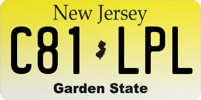NJ license plate C81LPL