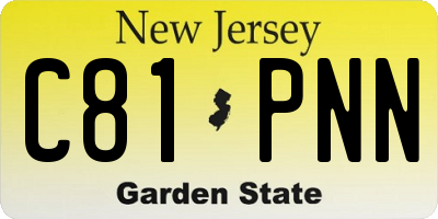 NJ license plate C81PNN