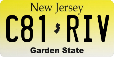 NJ license plate C81RIV