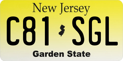 NJ license plate C81SGL