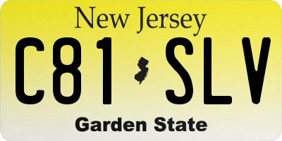 NJ license plate C81SLV