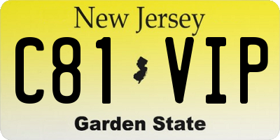 NJ license plate C81VIP