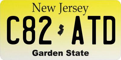 NJ license plate C82ATD