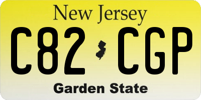 NJ license plate C82CGP