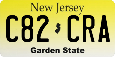 NJ license plate C82CRA