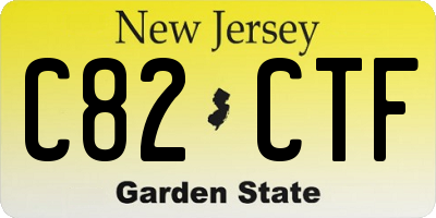 NJ license plate C82CTF