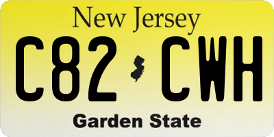 NJ license plate C82CWH