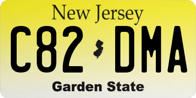 NJ license plate C82DMA