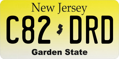 NJ license plate C82DRD