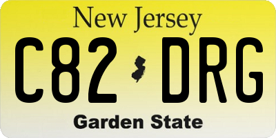 NJ license plate C82DRG