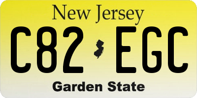 NJ license plate C82EGC