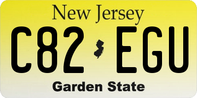 NJ license plate C82EGU