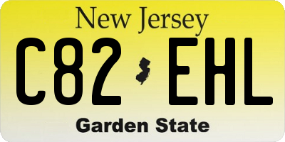 NJ license plate C82EHL