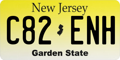 NJ license plate C82ENH