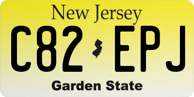 NJ license plate C82EPJ