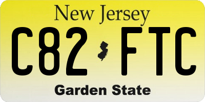 NJ license plate C82FTC