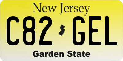 NJ license plate C82GEL
