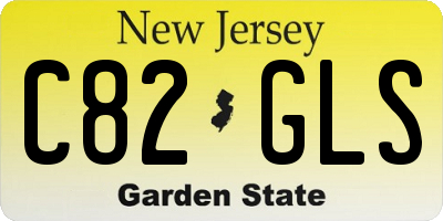 NJ license plate C82GLS