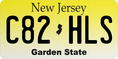NJ license plate C82HLS