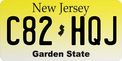 NJ license plate C82HQJ