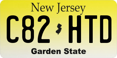 NJ license plate C82HTD