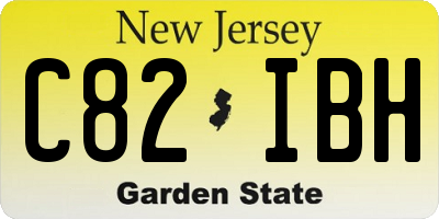 NJ license plate C82IBH