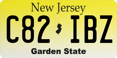 NJ license plate C82IBZ