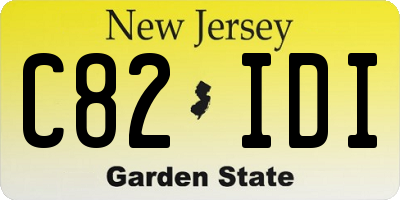 NJ license plate C82IDI
