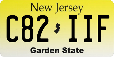 NJ license plate C82IIF