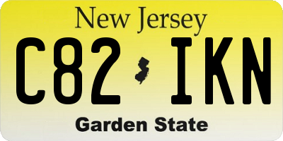 NJ license plate C82IKN
