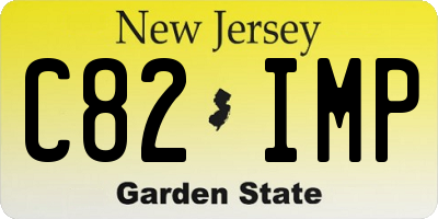 NJ license plate C82IMP