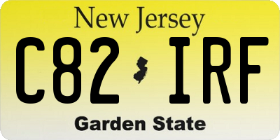 NJ license plate C82IRF