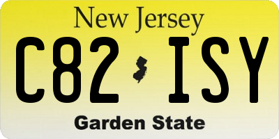 NJ license plate C82ISY