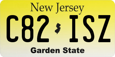 NJ license plate C82ISZ