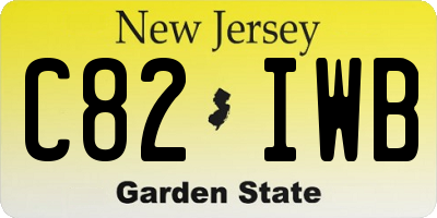 NJ license plate C82IWB