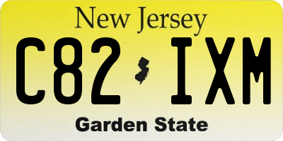 NJ license plate C82IXM