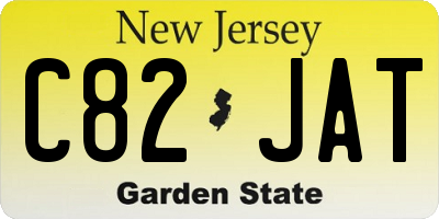 NJ license plate C82JAT