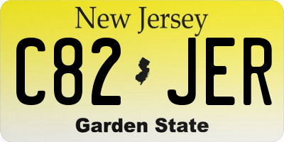 NJ license plate C82JER