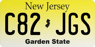 NJ license plate C82JGS