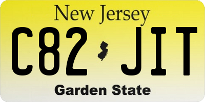 NJ license plate C82JIT