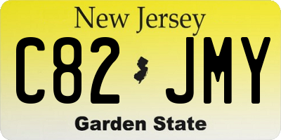 NJ license plate C82JMY