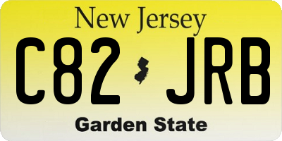 NJ license plate C82JRB
