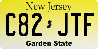 NJ license plate C82JTF