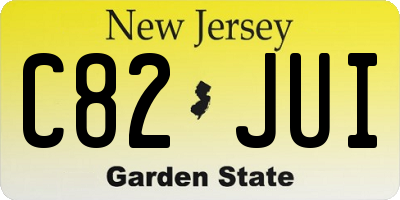 NJ license plate C82JUI