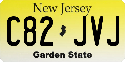 NJ license plate C82JVJ