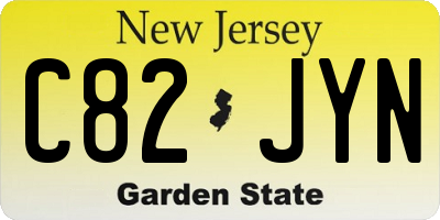 NJ license plate C82JYN