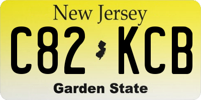 NJ license plate C82KCB