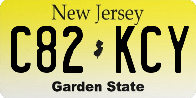 NJ license plate C82KCY