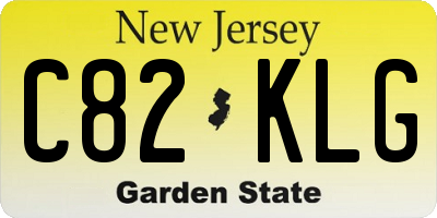 NJ license plate C82KLG