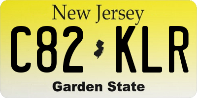 NJ license plate C82KLR